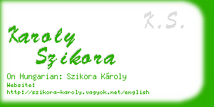 karoly szikora business card